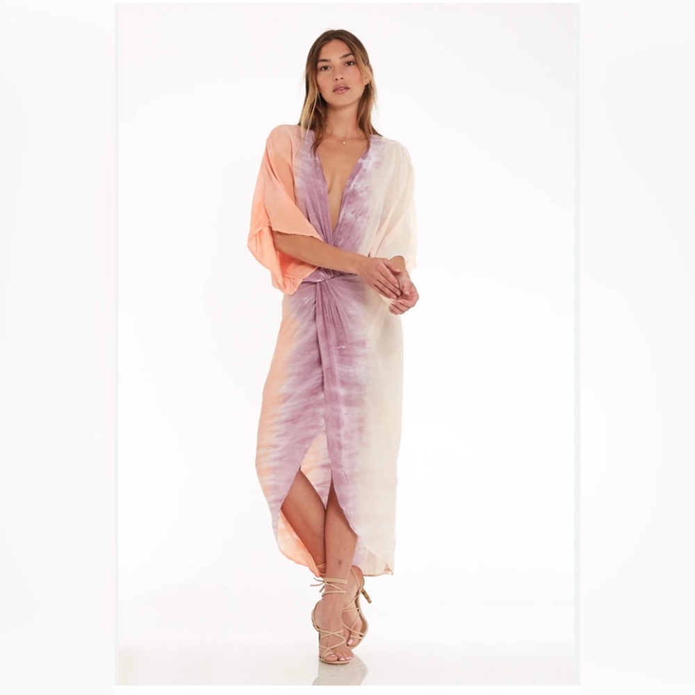 🔥 Closet Sale! Young Fabulous & Broke Purple and Orange Wrap Swim Coverup